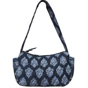 Retired Vera Bradley Calypso Maggie Blue Black Paisley On The Go Hand Bag